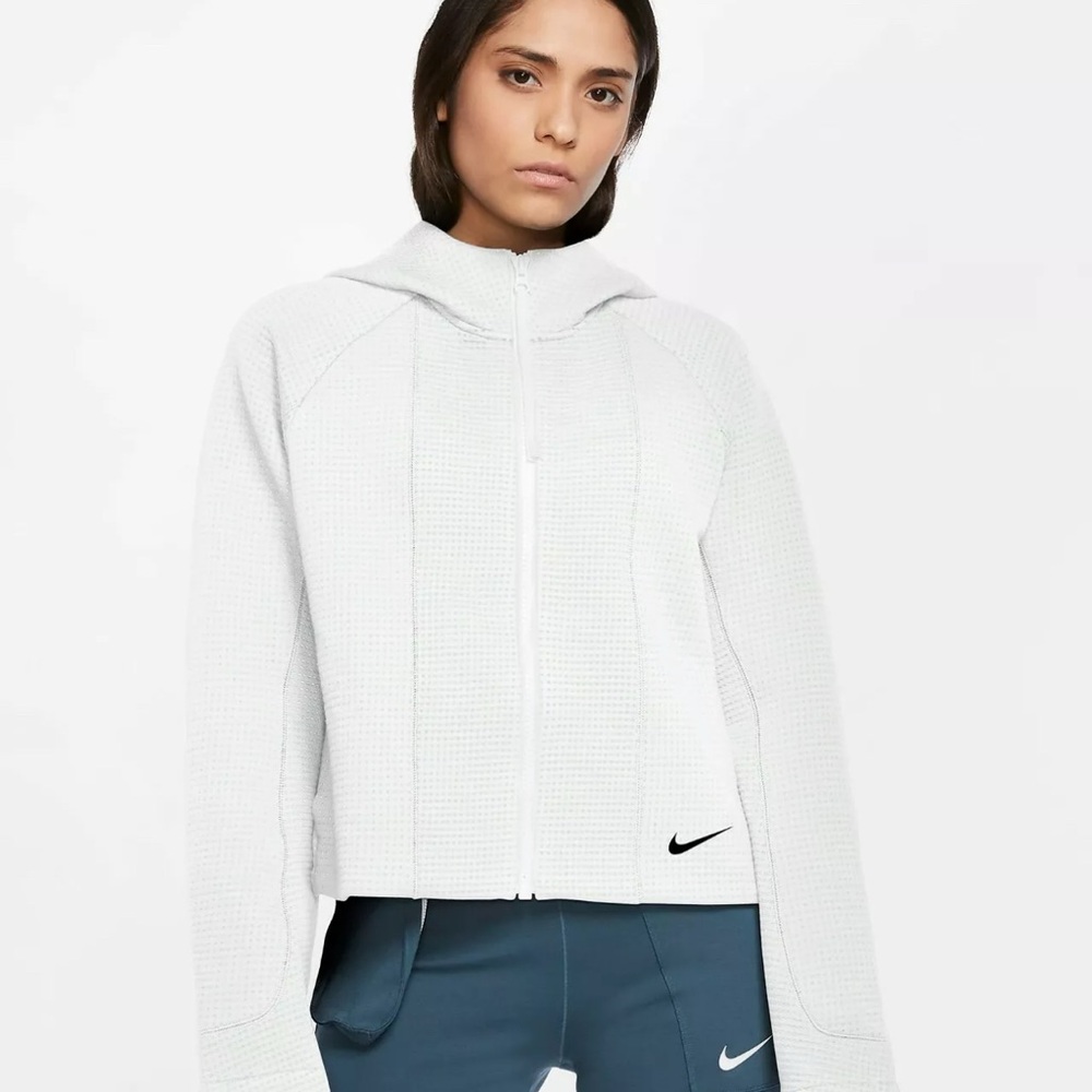 Nike Women's White Tech Fleece Engineered Full-Zip Hoodie XS - Picture 2 of 6
